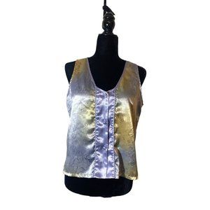 Vintage Victoria's Secret Satin Sleeveless Blouse Sz Sm
